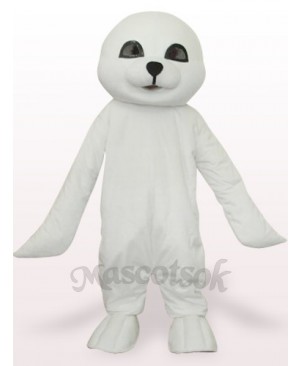 Lovely White Seal Plush Adult Mascot Costume