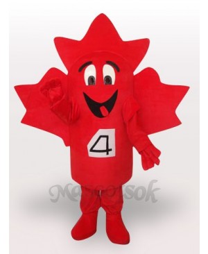 Maple Leaf Short Plush Adult Mascot Costume