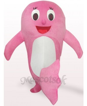 Pink Dolphin Plush Adult Mascot Costume