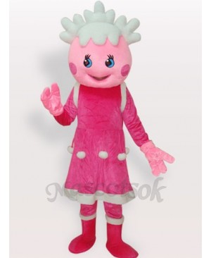 Pink Princess Short Plush Adult Mascot Costume