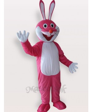 Easter Pink Rabbit Short Plush Adult Mascot Costume