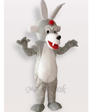 Timber Wolf Short Plush Adult Mascot Costume