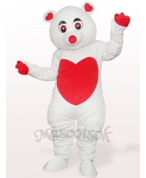 White Care Bear Plush Adult Mascot Costume