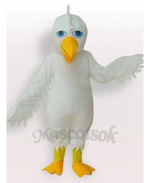 White Eagle Short Plush Adult Mascot Costume