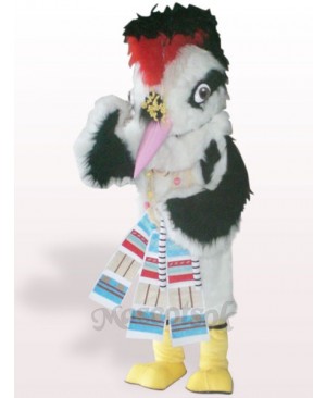White Hair Bird Plush Adult Mascot Costume