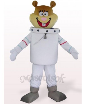 White Space Navigation Mouse Plush Mascot Costume