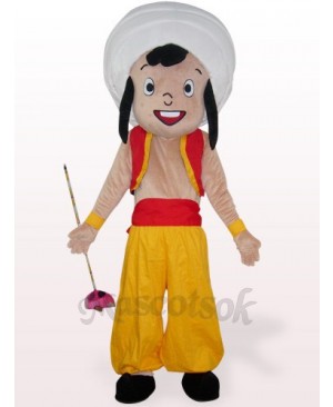 Yellow Arab Boy Plush Mascot Costume