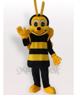 Yellow Black Bee Short Plush Adult Mascot Funny Costume