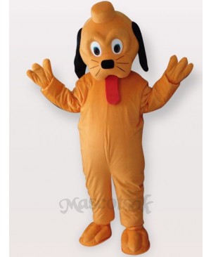 Yellow Dog Short Plush Adult Mascot Costume