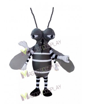 Gray Mosquito Mascot Costume Insect Mascot Costume