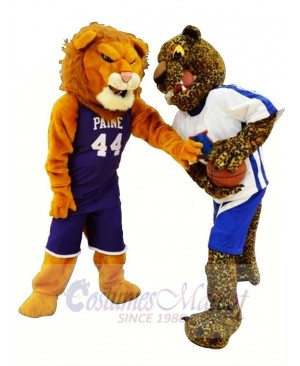 Sporty Lion and Leopard Mascot Costume 