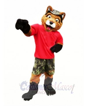 Fox with Red T-shirt Mascot Costumes Animal