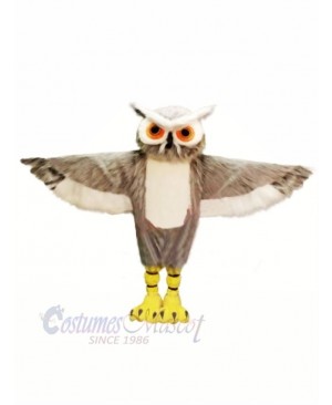 Grey Owl with Big Eyes Mascot Costumes Animal