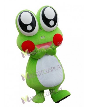 Lovely Cute Cartoon Frog with Big Eyes Mascot Costume