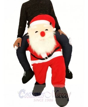 Piggyback Santa Claus Carry Me Ride Father Christmas Mascot Costume