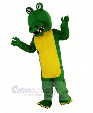 Green Crocodile With Big Mouth Mascot Costume Animal