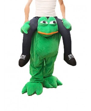 Piggy Back Frog Carry Me Sad Frog Mascot Costume Halloween Fancy Dress