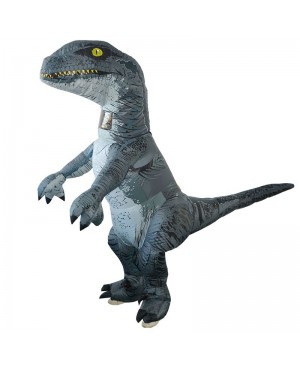 Velociraptor Dinosaur Inflatable Costume Halloween Xmas Cosplay Costume for Adult