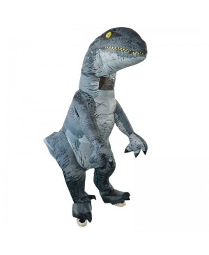 Velociraptor Dinosaur Inflatable Costume Halloween Xmas Cosplay Costume for Adult