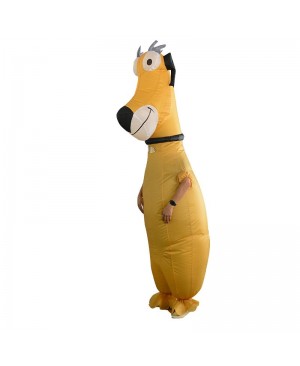 Funny Yellow Dog Inflatable Costume Halloween Christmas Costume for Adult