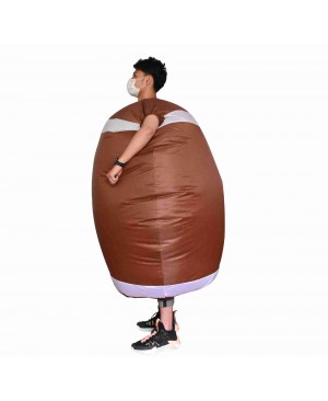 Rugby Inflatable Costume Fancy Blow up Bodysuit for Adult