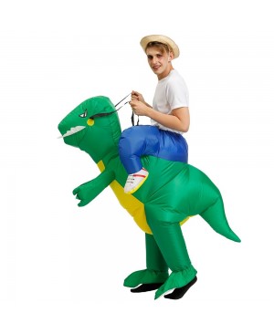 Dinosaur Ride on Inflatable Costume Blow up Costume for Adult/Child Green