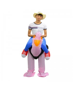 Ostrich Carry me Ride on Inflatable Costume Halloween Christmas Costume for Adult