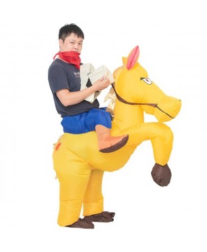 Horse Carry me Ride on Inflatable Costume Halloween Xmas for Adult