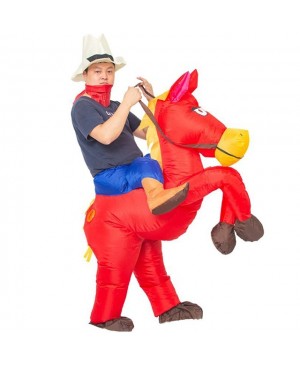 Horse Carry me Ride on Inflatable Costume Halloween Xmas for Adult