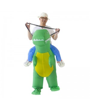 T-Rex Dinosaur Carry me Ride On Inflatable Costume Halloween Christmas For Adult