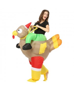 Turkey Carry me Ride on Inflatable Costume Thanksgiving Day Costume for Adult 