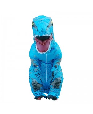 Blue Tyrannosaurus T-Rex Dinosaur Inflatable Costume Halloween Xmas for Adult/Kid