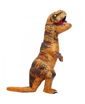 Brown Tyrannosaurus T-Rex Dinosaur Inflatable Costume Halloween Xmas for Adult/Kid