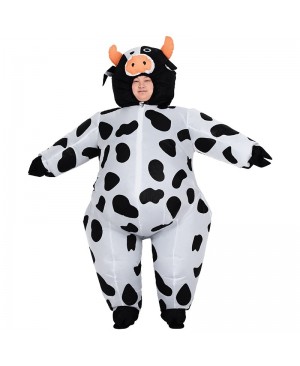 Cow Milk Cattle Inflatable Costume Halloween Christmas Costume for Adult/Kid