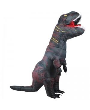 Gray Tyrannosaurus T-Rex Dinosaur Inflatable Costume Halloween Xmas for Adult/Kid