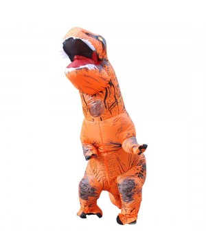 Orange Tyrannosaurus T-Rex Dinosaur Inflatable Costume Halloween Xmas for Adult/Kid