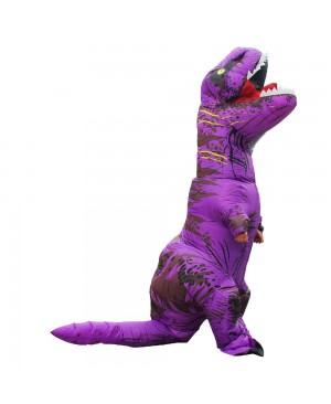 Purple Tyrannosaurus T-Rex Dinosaur Inflatable Costume Halloween Xmas for Adult/Kid