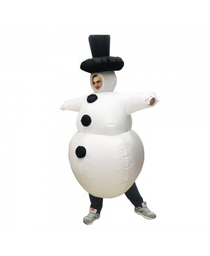 Snowman Inflatable Costume Halloween Christmas Costume for Adult/Kid