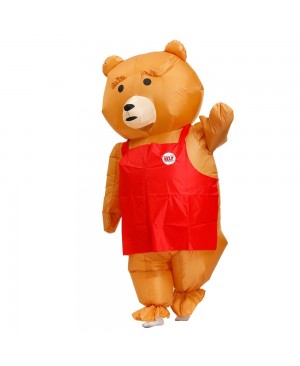 Brown Teddy Bear Inflatable Costume Halloween Xmas Cosplay Costume