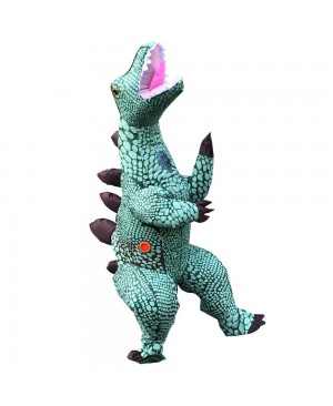 Blue Stegosaurus Dinosaur Inflatable Costume Halloween Christmas Holiday Costume for Adult