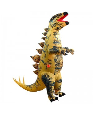 Yellow Stegosaurus Dinosaur Inflatable Costume Halloween Christmas Costume for Adult/Kid