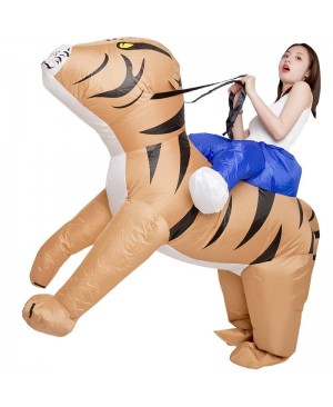 Tiger Carry Me Ride on Inflatable Costume Halloween Xmas Costume for Adult