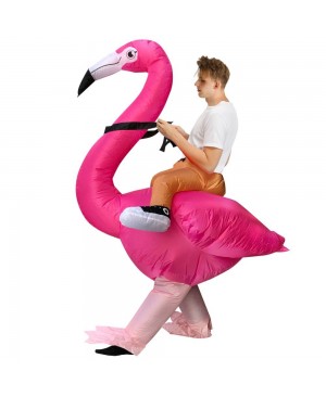 Flamingo Carry me Ride on Inflatable Halloween Xmas Costumes for Adult/Kid