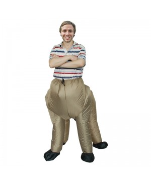 Brown Centaur Half-man Half-horse Inflatable Costume Halloween Christmas Holiday Costume for Adult