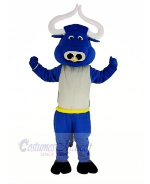 Blue Muscle Bull Ox Mascot Costume Animal
