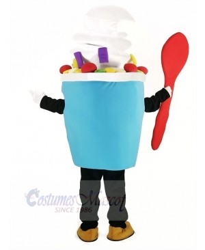 Light Blue Ice Cream Mascot Costume Cartoon