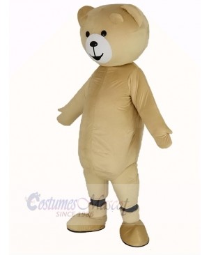 Creamy White Teddy Bear Mascot Costume