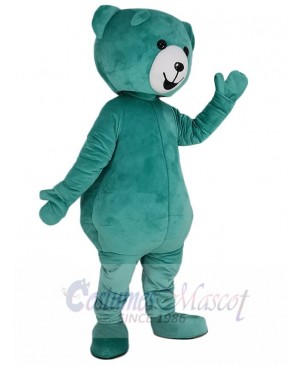 Cute Mint Green Teddy Bear Mascot Costume