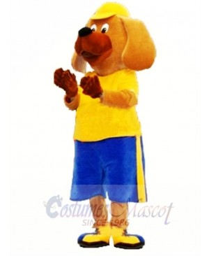 Sport Yellow Dog Mascot Costume