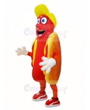 Smiling Hot Dog Mascot Costume 